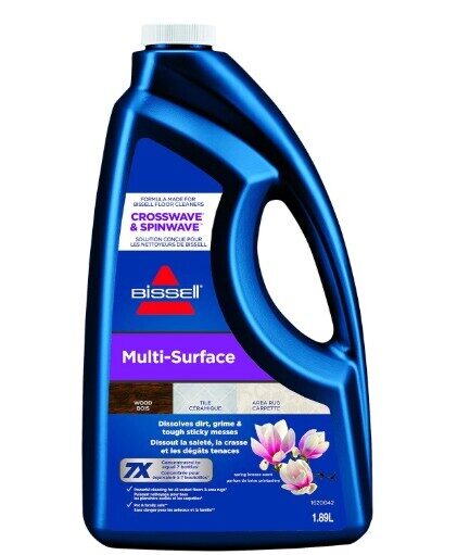 BISSELL Formule multi-surfaces pour CrossWave et SpinWave, solution d'aspirateur humide